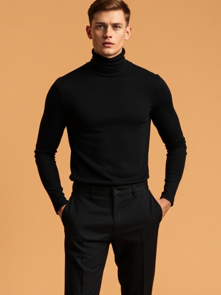 Noir Merino Turtleneck